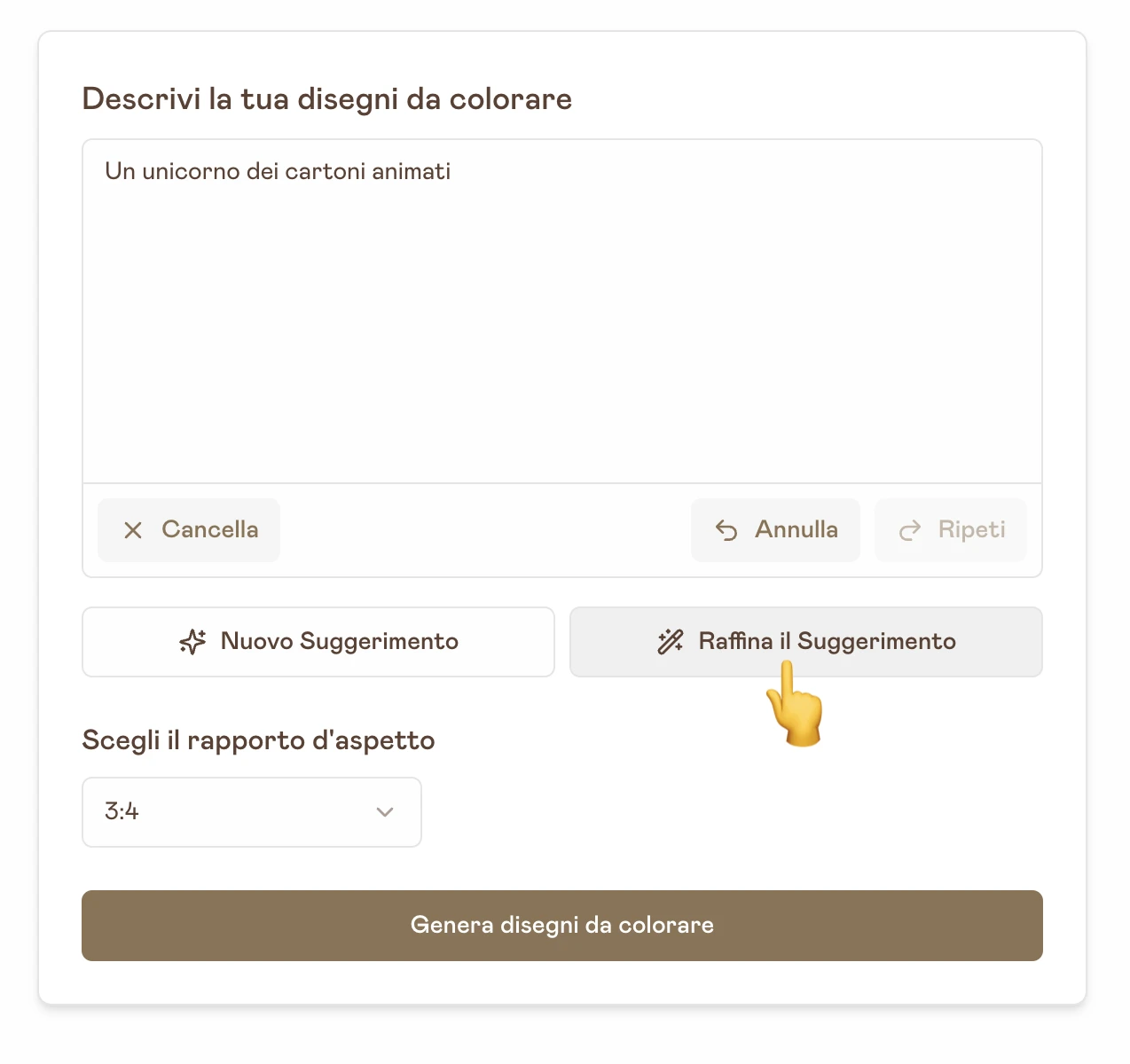 Raffinamento dei prompt IA